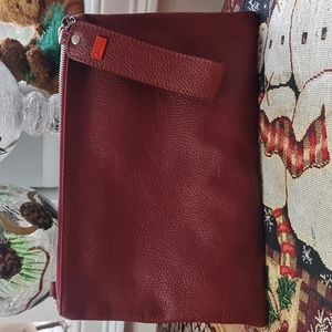 🏷SALE🏷Genuine Red Leather Bag with Longstrap NWTs